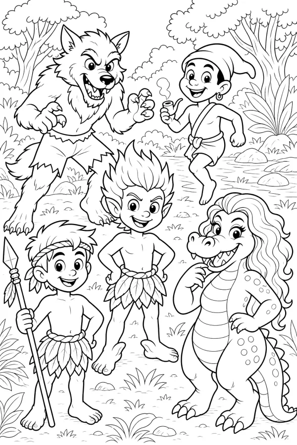 Seres folclóricos para colorir