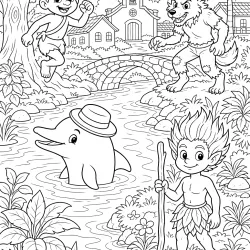 Seres folclóricos para colorir