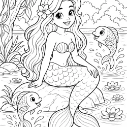 Iara para colorir