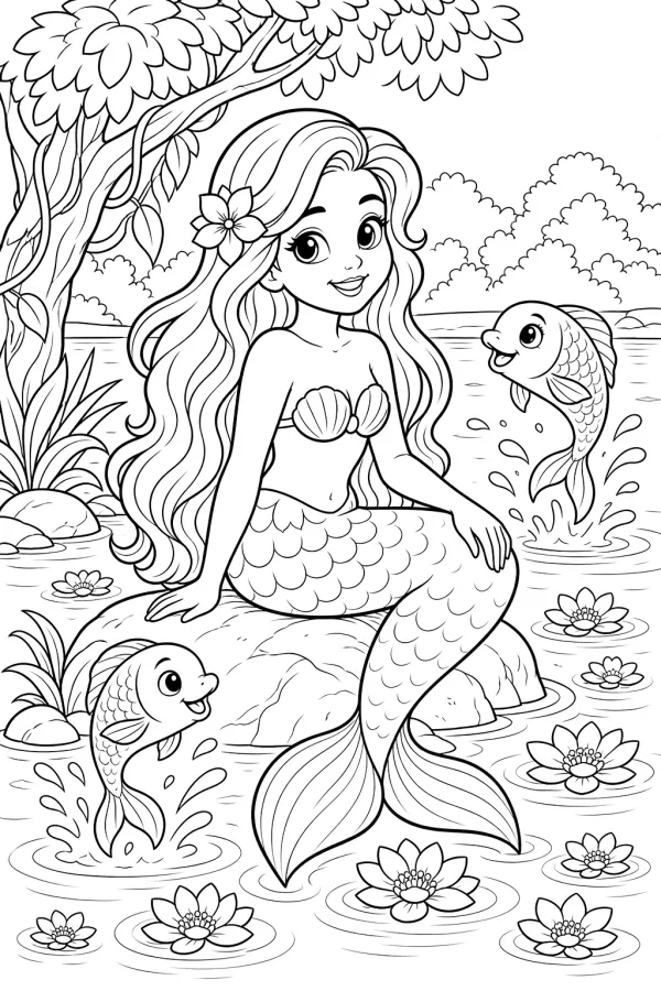 Iara para colorir