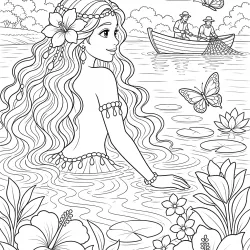 Mãe D’água para colorir