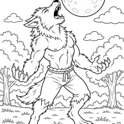 Lobisomem para colorir