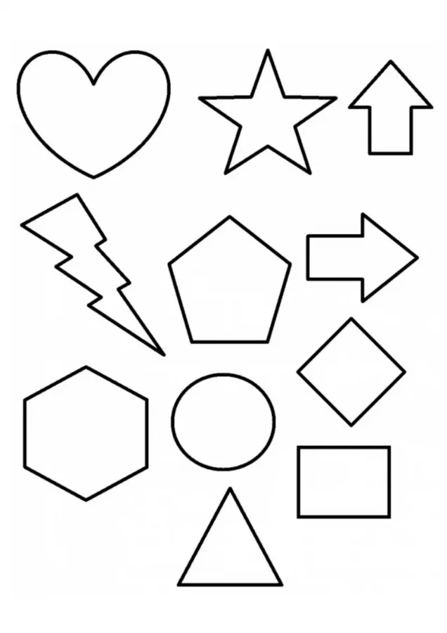 Formas para imprimir e colorir