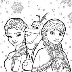 desenho de Frozen