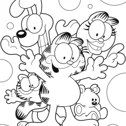 Garfield para imprimir e colorir
