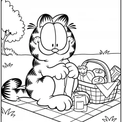 Garfield para imprimir e colorir