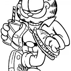 Garfield para imprimir e colorir