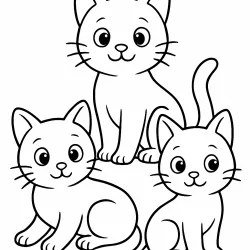 Gatos para imprimir e colorir