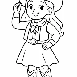Boiadeirinha para imprimir e colorir