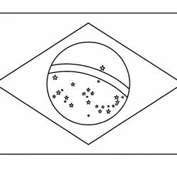Bandeira do Brasil para imprimir e colorir