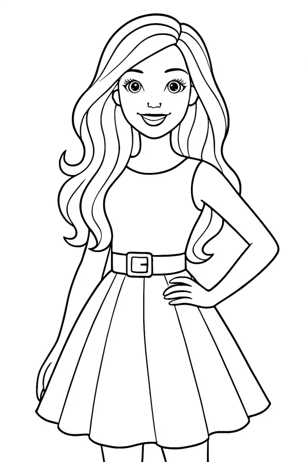 Barbie para imprimir e colorir