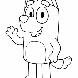 Bluey para imprimir e colorir