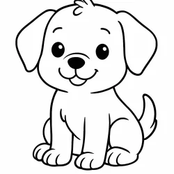 Cachorro para imprimir e colorir