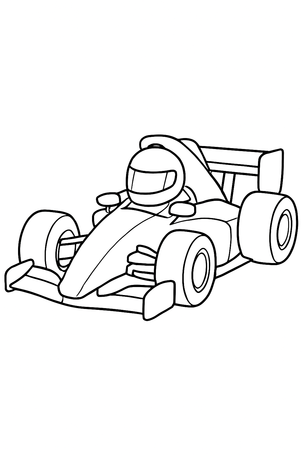 carro de formula 1 para colorir