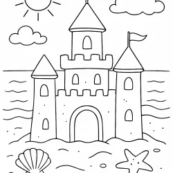 Castelo para imprimir e colorir