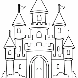 Castelo para imprimir e colorir