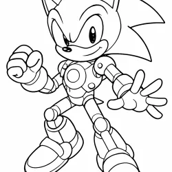 Sonic para imprimir e colorir