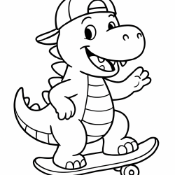 Dinossauros para imprimir e colorir