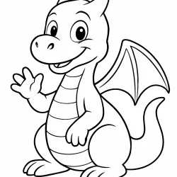 Dragão para imprimir e colorir