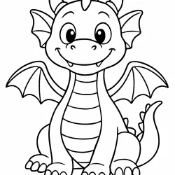 Dragão para imprimir e colorir