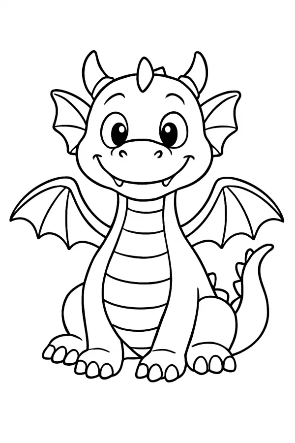 Dragão para imprimir e colorir