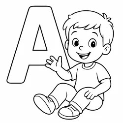 Atividade de alfabetização para imprimir e colorir
