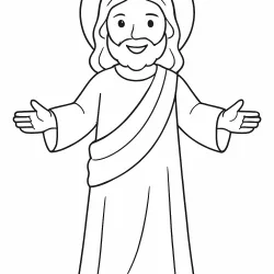 Jesus para imprimir e colorir
