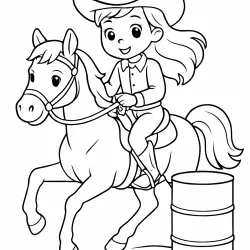 Boiadeirinha para imprimir e colorir