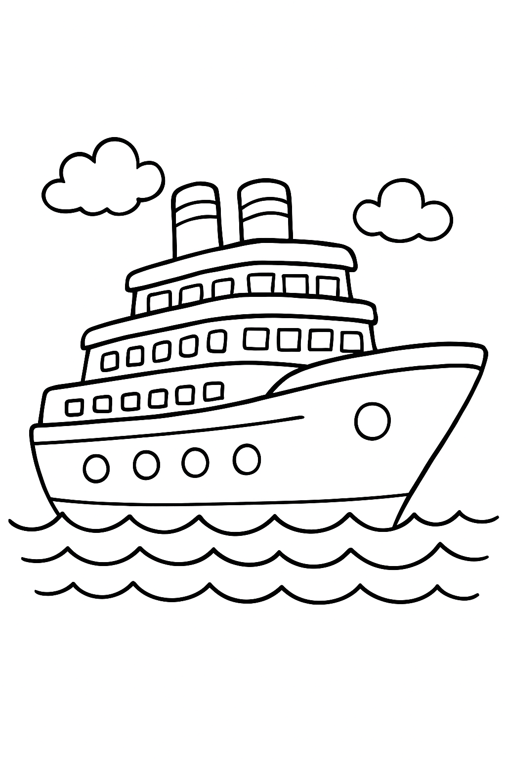 navio de cruzeiro para colorir