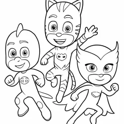 PJ Masks para imprimir e colorir