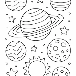 Sistema Solar para imprimir e colorir