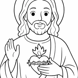 Jesus para imprimir e colorir