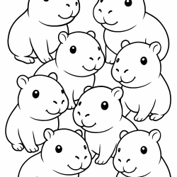 Capivara para imprimir e colorir