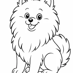 Cachorro para imprimir e colorir