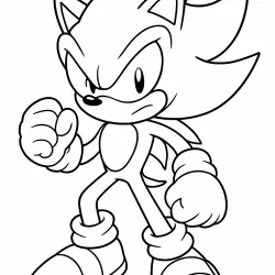 Sonic para imprimir e colorir