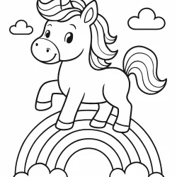 Unicórnio para imprimir e colorir