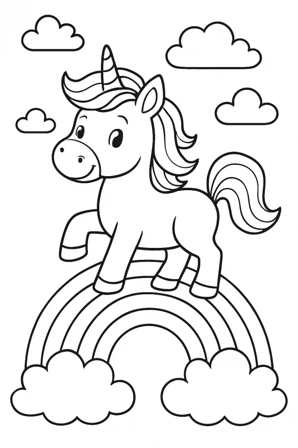 Unicórnio para imprimir e colorir