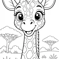 Girafas para imprimir e colorir