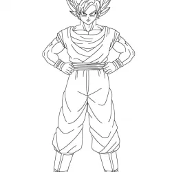 Goku para imprimir e colorir