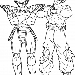 Goku para imprimir e colorir