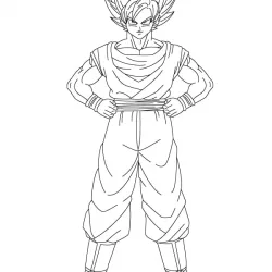 Goku para imprimir e colorir