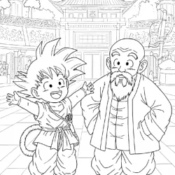 Goku para imprimir e colorir