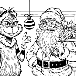Grinch para imprimir e colorir