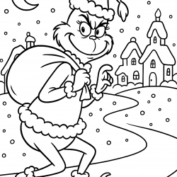 Grinch para imprimir e colorir
