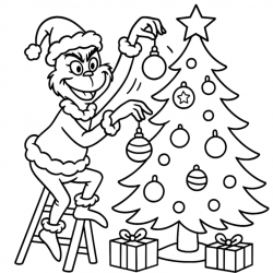 Grinch para imprimir e colorir