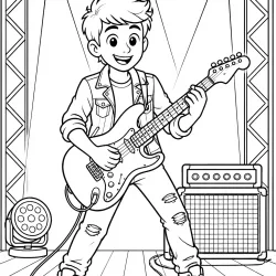 desenho de Guitarra