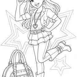 Hannah Montana para imprimir e colorir