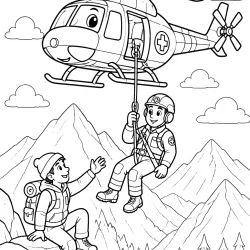 Helicópteros para imprimir e colorir