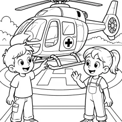 Helicópteros para imprimir e colorir