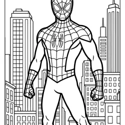 Homem-Aranha para imprimir e colorir